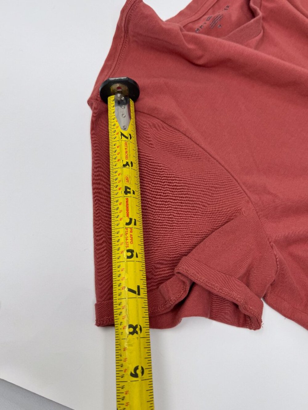 Tommy Hilfiger Men’s Classic Crew Neck T-Shirt Terracotta Red Size M - Picture 8 of 9